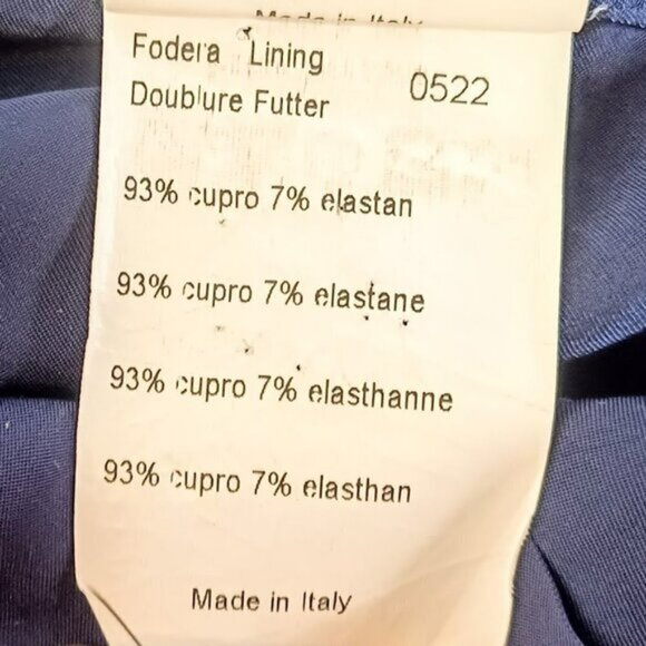 Piazza Sempione Blue Italian Silk Peplum Jacket - Picture 8 of 8